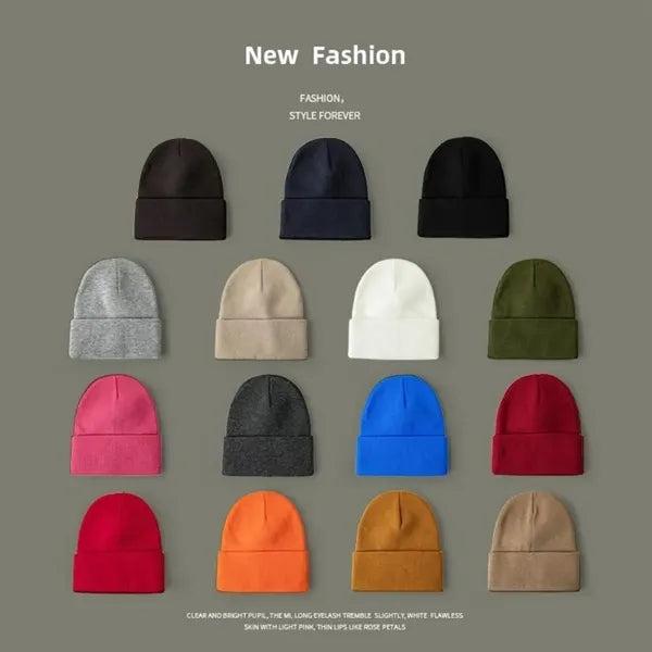 Basic Unisex Knitted Beanie Hat