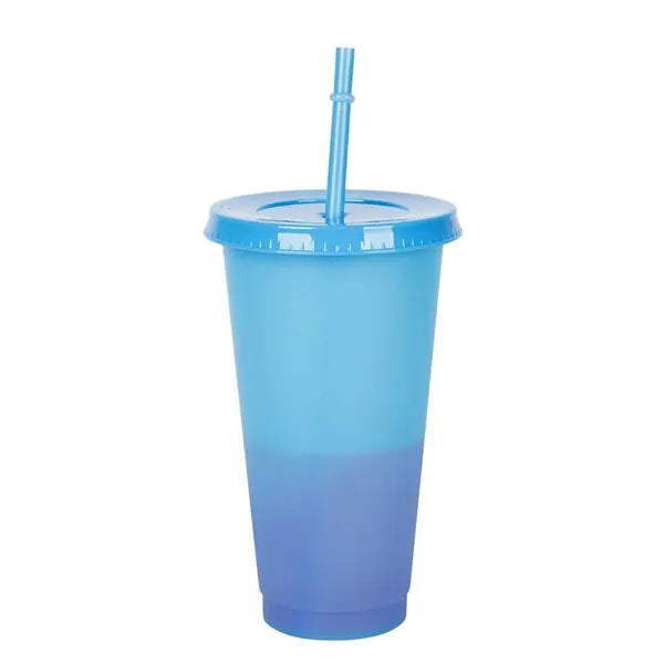 Color Changing Cup With Straw