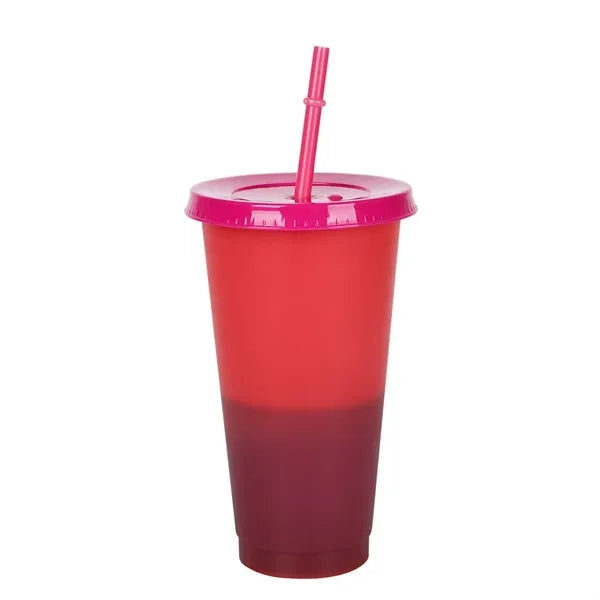 Color Changing Cup With Straw