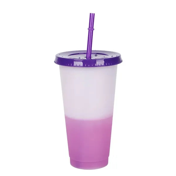 Color Changing Cup With Straw