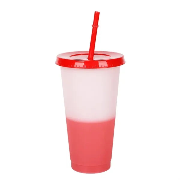 Color Changing Cup With Straw