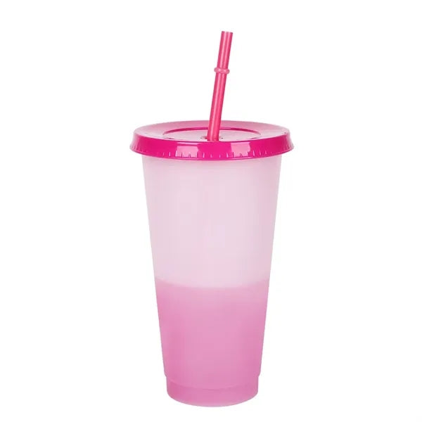 Color Changing Cup With Straw