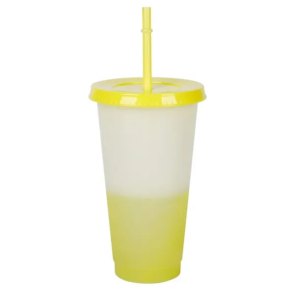 Color Changing Cup With Straw