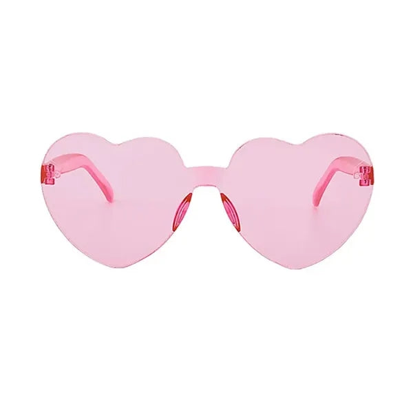 Frameless Star Transparent Colorful Heart Shaped Sunglasses