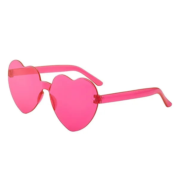 Frameless Star Transparent Colorful Heart Shaped Sunglasses