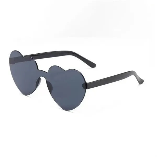 Frameless Star Transparent Colorful Heart Shaped Sunglasses