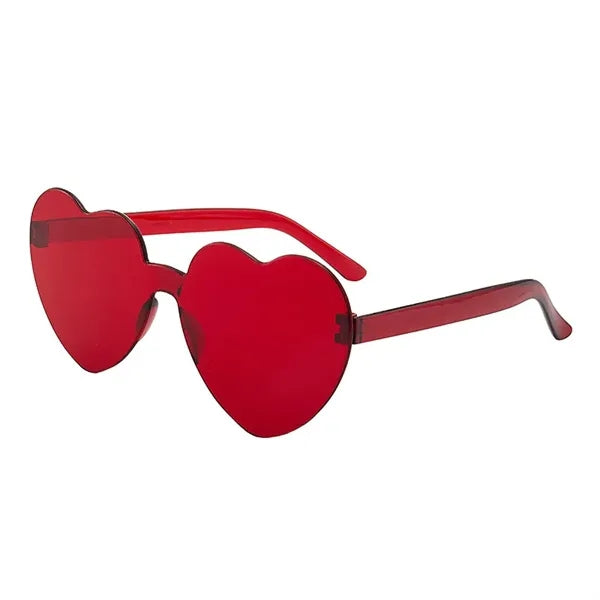 Frameless Star Transparent Colorful Heart Shaped Sunglasses