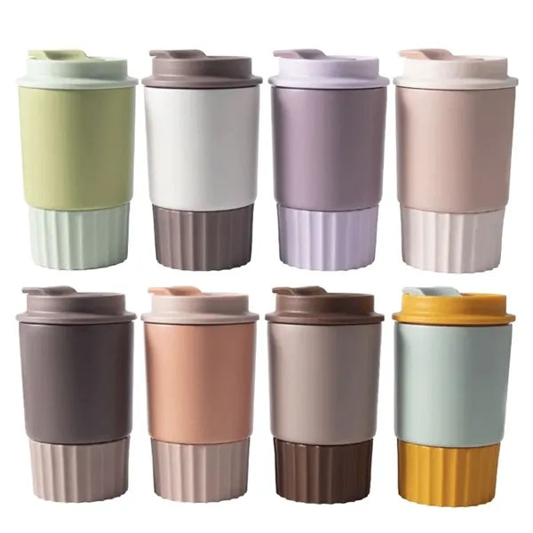 350ml Female Lovely Mini Travel Mug With Straw Lid