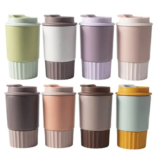 350ml Female Lovely Mini Travel Mug With Straw Lid