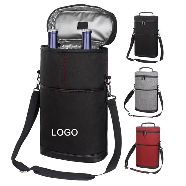 2 Bottle Wine Gift Carrier Tote Cooler Bag