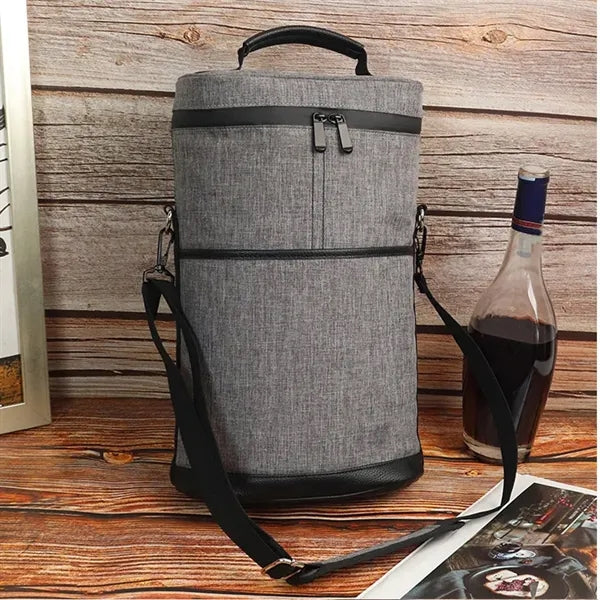 2 Bottle Wine Gift Carrier Tote Cooler Bag