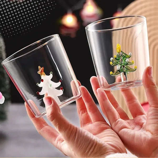 3D Glass Cup with Cute Animal Figurine Inside Coffee Mug /Hi