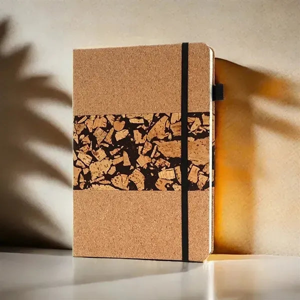 A5 Cork Coffee Grounds 180 Pages Notebook With Pen Holder