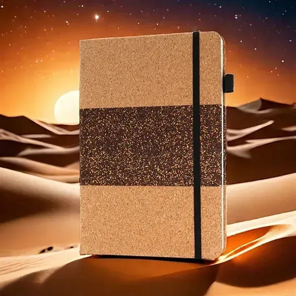 A5 Cork Coffee Grounds 180 Pages Notebook With Pen Holder