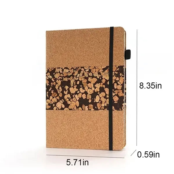 A5 Cork Coffee Grounds 180 Pages Notebook With Pen Holder