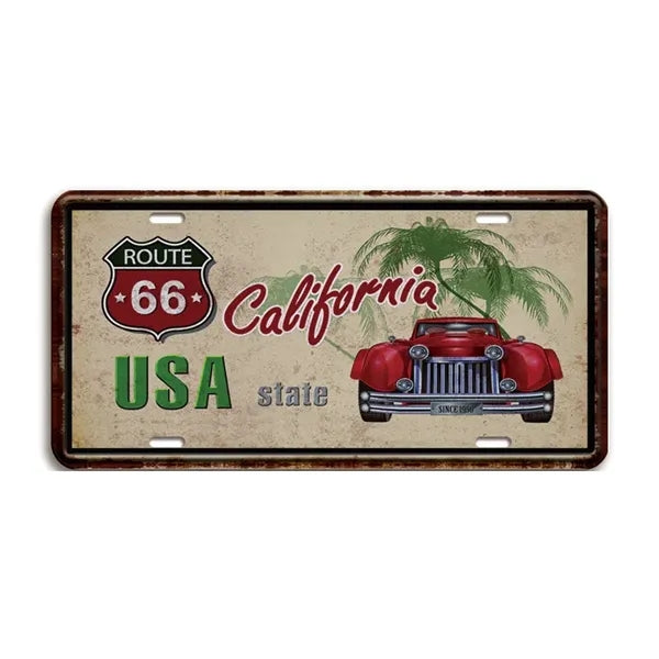Retro Vintage Car Tags