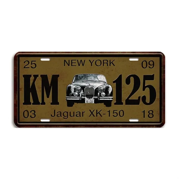 Retro Vintage Car Tags