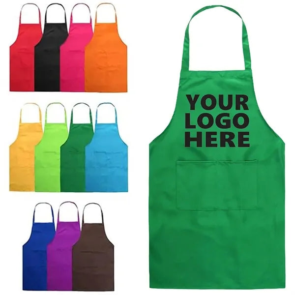 Unisex Plain Apron With Front Pocket