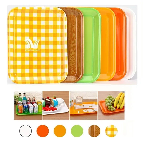 Plastic Restaurant Toddler Fast Food Serving Tray For Eating