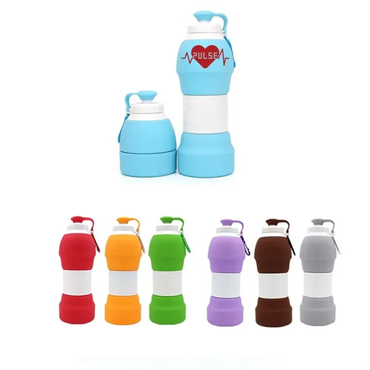 20oz Lightweight Silicone Collapsible Portable Water Bottles