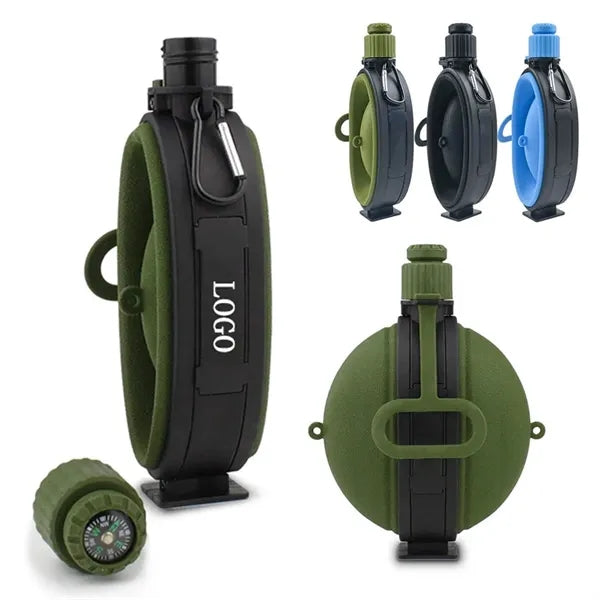 Collapsible Water Bottle With Compass