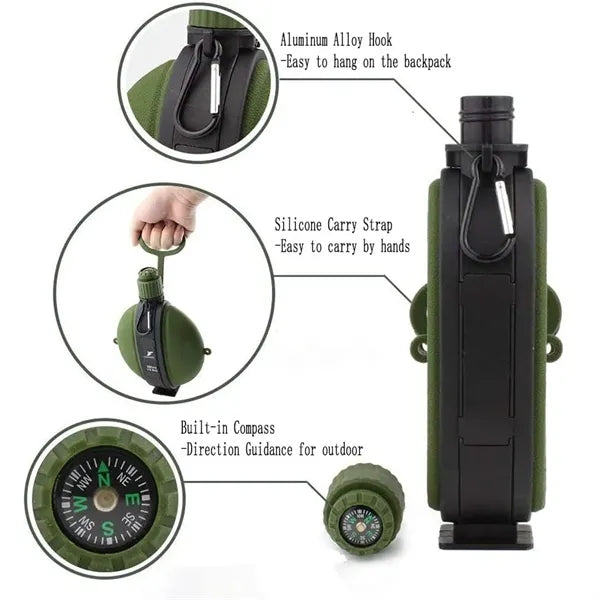 Collapsible Water Bottle With Compass