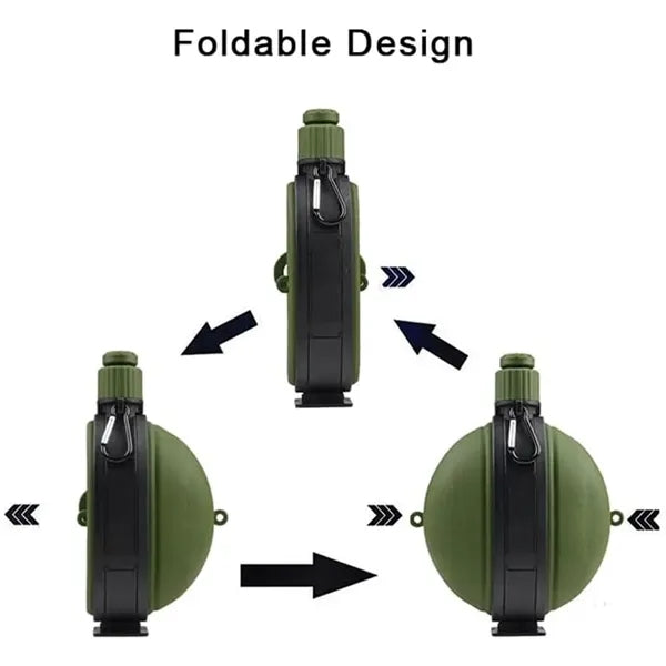 Collapsible Water Bottle With Compass