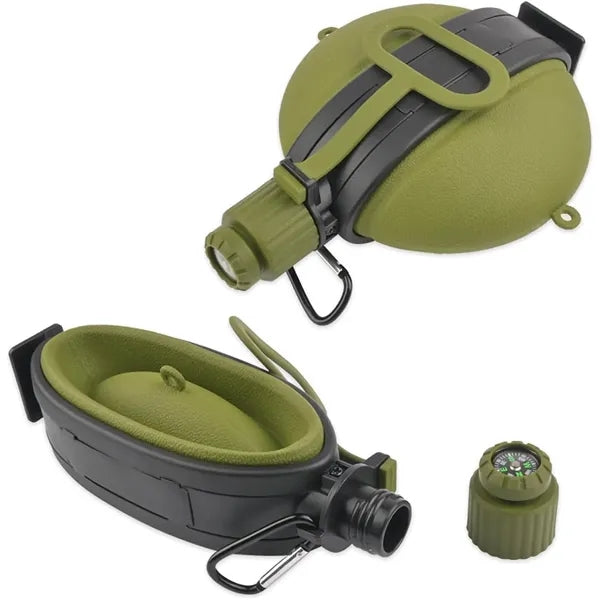 Collapsible Water Bottle With Compass