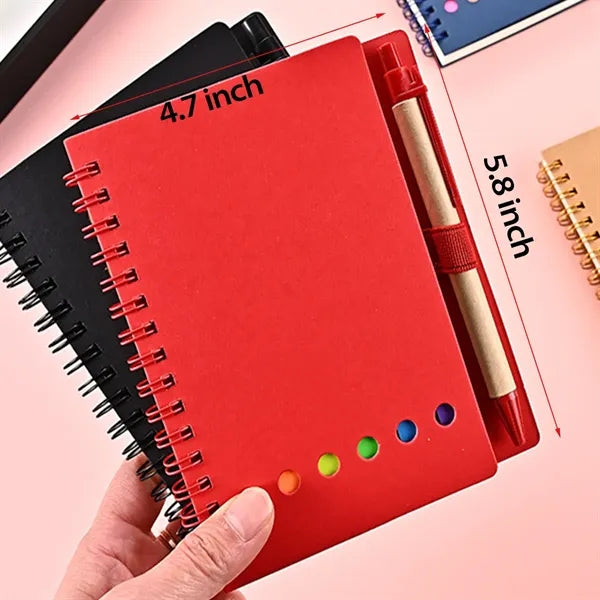 Mini Journal with Pen, Flags & Sticky Notes 4-7/10"x5-4/5"