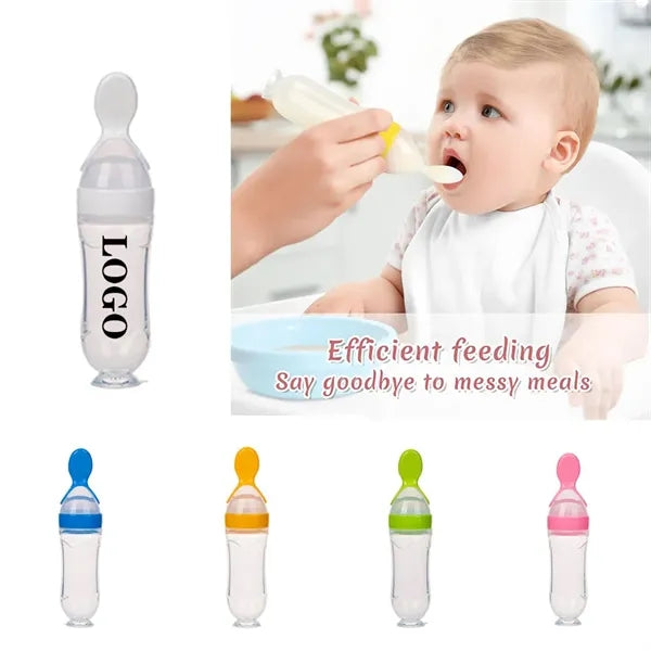Baby Food Squeeze Feeding Spoon