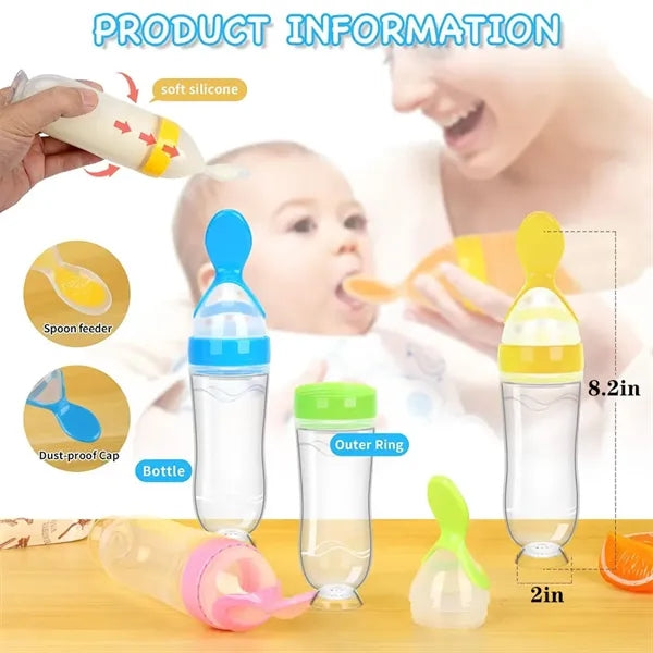 Baby Food Squeeze Feeding Spoon
