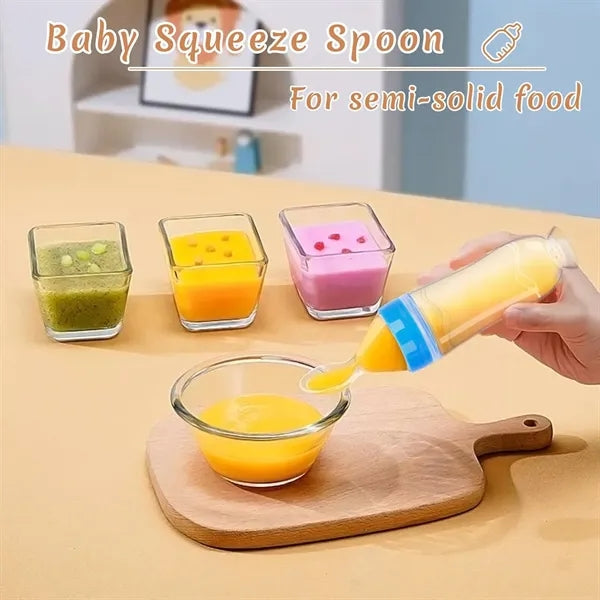 Baby Food Squeeze Feeding Spoon
