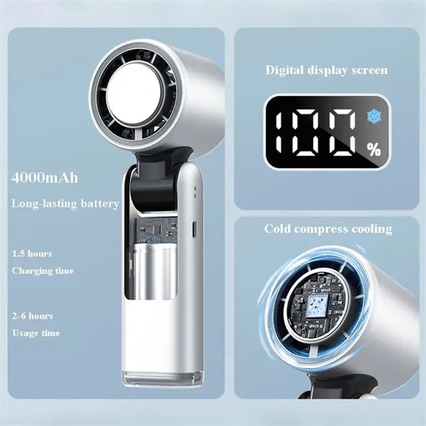 Semiconductor Cooling Ice Compress High-Speed Handheld Fan