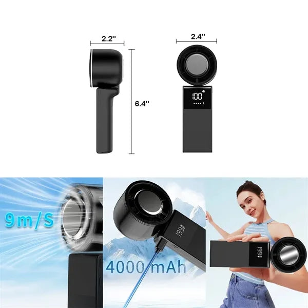High-Speed Ice Compress Cooling Handheld Fan