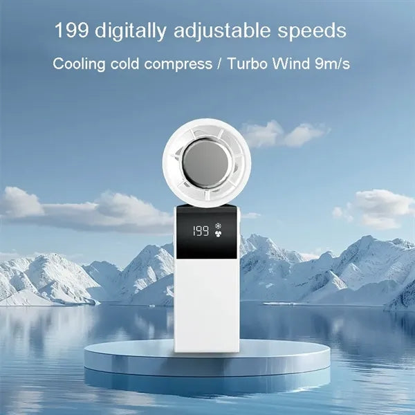 High-Speed Ice Compress Cooling Handheld Fan