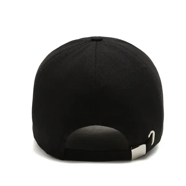 Embroidered Logo Wide-Brimmed Dome Baseball Cap