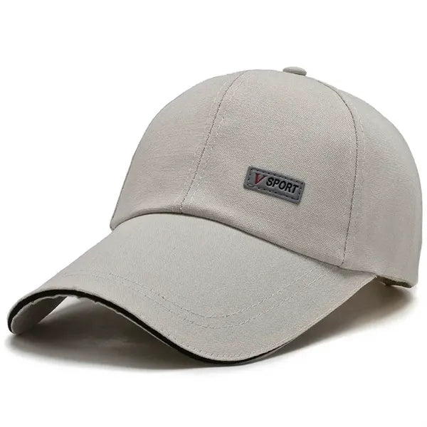 Embroidered Logo Wide-Brimmed Dome Baseball Cap