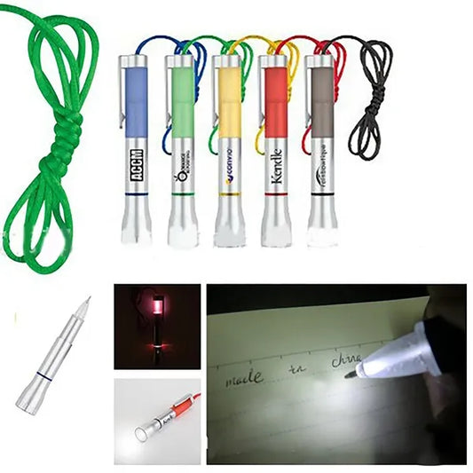 Multifunctional Lanyard Flashlight Ballpoint Pen