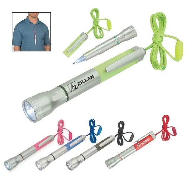 Multifunctional Lanyard Flashlight Ballpoint Pen