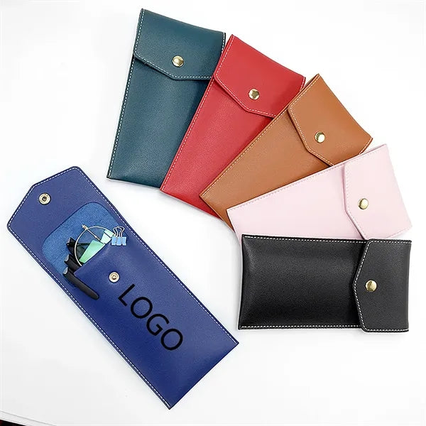 Rectangle PU Leather Pen Pouch
