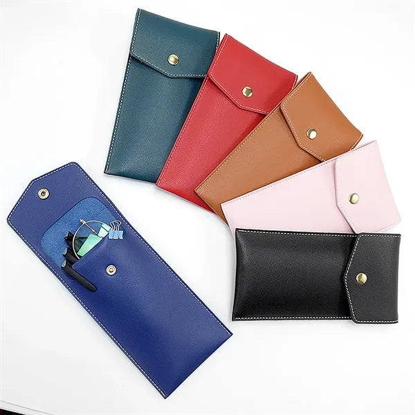 Rectangle PU Leather Pen Pouch