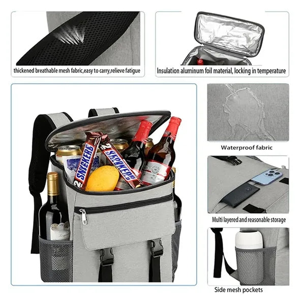 30 Cans Insulated Backpack Cooler
