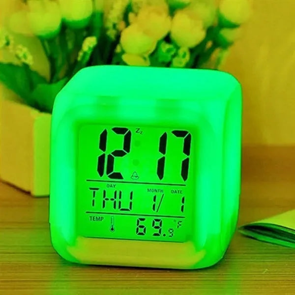 Multifunctional Square Color LED Digital Clock