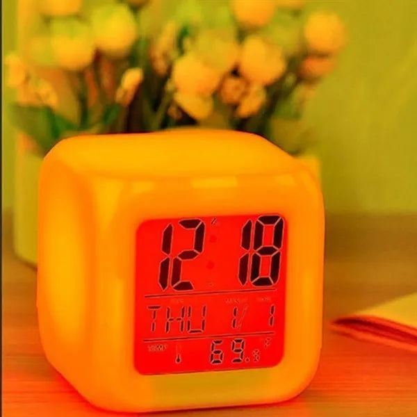 Multifunctional Square Color LED Digital Clock