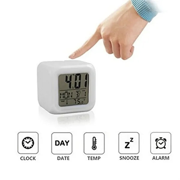Multifunctional Square Color LED Digital Clock