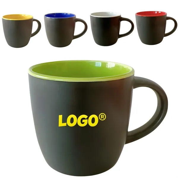 10oz Two Color Ceramic Coffee Mike Mugs For Home Restaurant