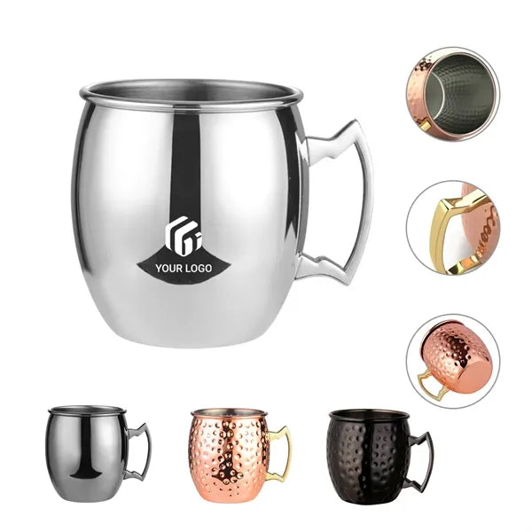 18oz party bar stainless steel moscow mule copper mugs