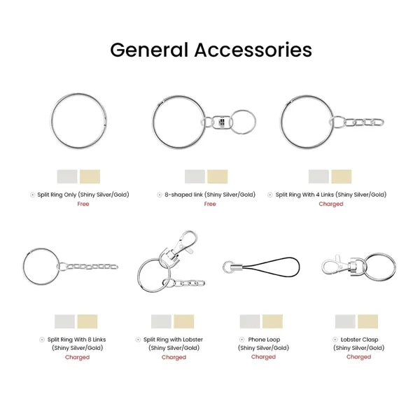 Soft Enamel Key Chain 1"- 2.5"
