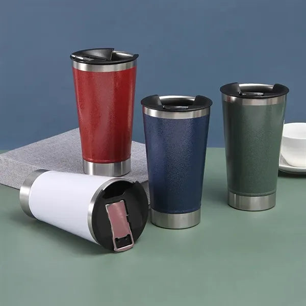 17oz Stainless Steel Car Cup with Bottle Opener