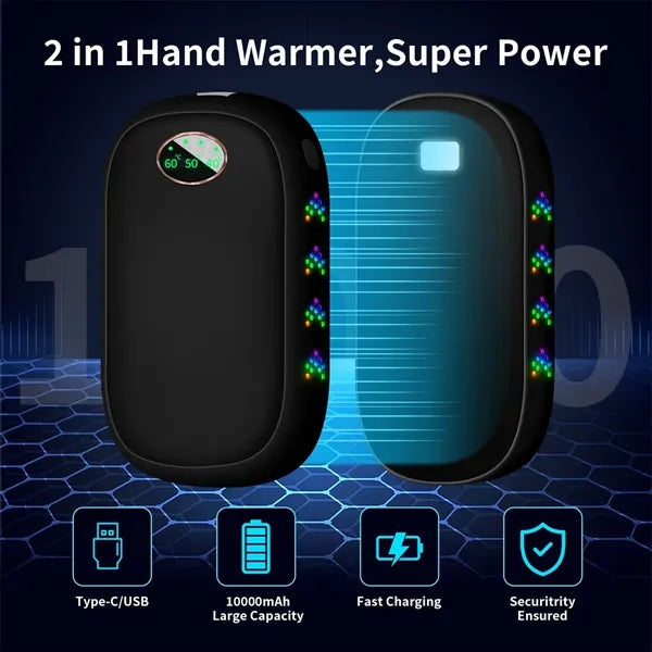 Rechargeable Magnetic Hand Warmer 10000mAh Power Bank